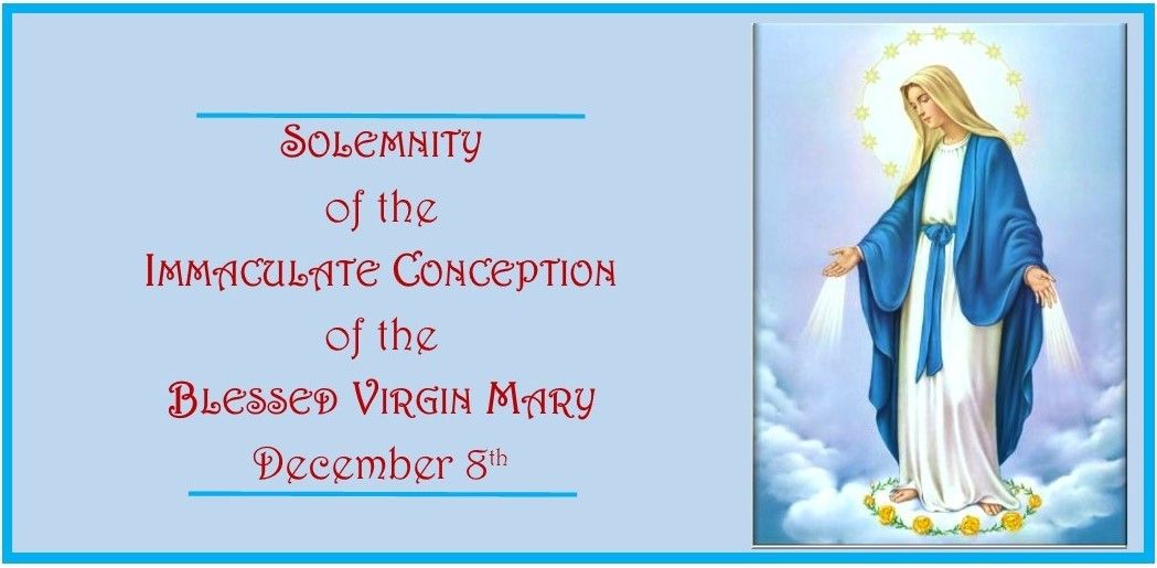 solemnity of the immaculate conception mass times